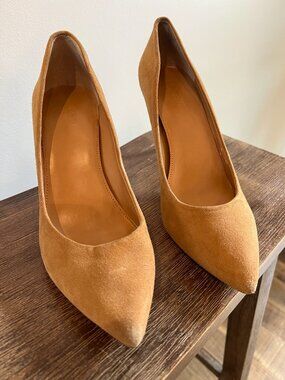 J.Crew Camel Suede Pointed Toe Pumps Size 8.5